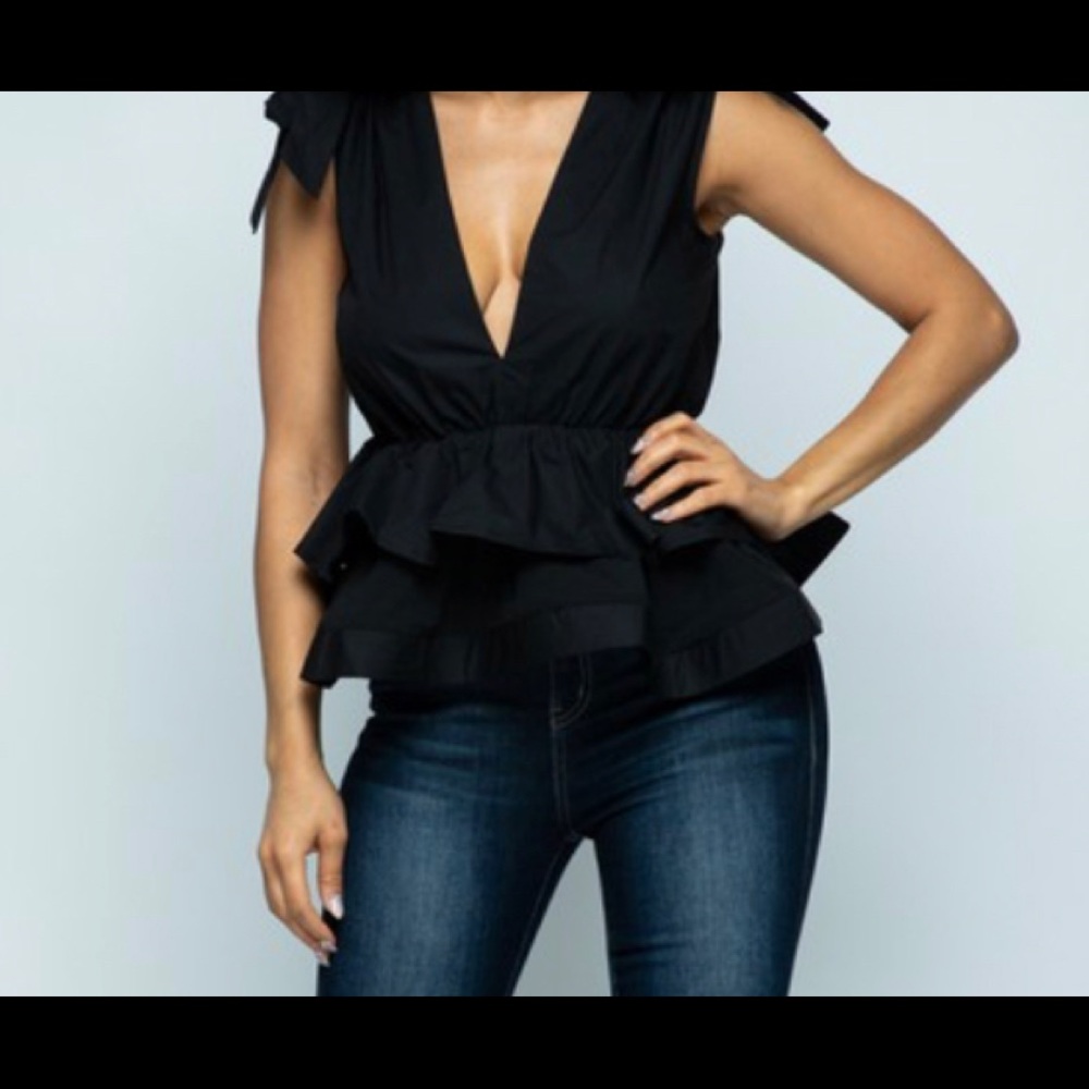 Plunge neck top